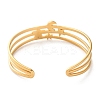 304 Stainless Steel Cuff Bangles for Women BJEW-K263-05G-01-3