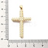Rack Plating Brass with Clear Cubic Zirconia Pendants KK-Q017-21G-3