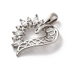 Brass Micro Pave Cubic Zirconia Pendants KK-U033-13P-01-2