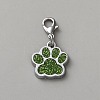 Zinc Alloy Enamel Glitter Powder Pendant Decoration HJEW-WH0001-14P-04-1