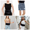Faux Fur PU Leather Chain Belts AJEW-WH20072-55A-02-5