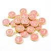 Initial Letter A~Z Alphabet Enamel Charms ENAM-Q437-14-2