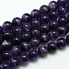 Natural Amethyst Round Bead Strands G-L170-12mm-02-1