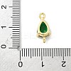 Brass Pave Cubic Zirconia Connector Charms KK-Z120-31G-01-3