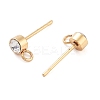 202 Stainless Steel Rhinestone Stud Earring Findings STAS-U012-05G-2