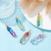 10Pcs 5 Colors Glass Pendants FIND-CJ0001-64-5