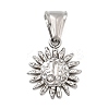 Textured 304 Stainless Steel Pendants STAS-B167-06P-1