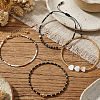 4Pcs 4 Styles Glass Seed Bead Stretch Bracelet Set FG0392-1-2