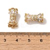 Rack Plating Brass Pave Clear Cubic Zirconia Beads KK-M285-12G-3