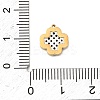 304 Stainless Steel Micro Pave Cubic Zirconia Charms STAS-I356-04G-07-3
