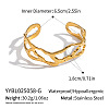 Hollow Out 304 Stainless Steel Cuff Bangles for Women AP7431-1-2