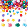 200Pcs 2 Styles Handmade DIY Doll Craft Pom Pom Yarn Pom Pom Balls AJEW-TA0002-18-2