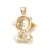 Brass Micro Pave Cubic Zirconia Pendants KK-M240-13G-3