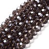 Electroplate Transparent Glass Beads Strands EGLA-A035-T10mm-A13-1