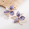 Alloy Enamel Stud Earrings for Women WG8E049-02-1
