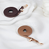 2Pcs 2 Colors PU Leather Thin Plain Chain Belt with Light Gold Alloy Buckles AJEW-LP0007-45A-1