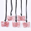 Watermelon Stone Glass Pendant Necklaces G-T113-07C-B-1