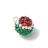 Glass Seed Beaed Watermelon  Pendants PALLOY-MZ00565-3