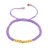 Polyester Cord Braided Bead Bracelets for Women BJEW-L698-01G-04-4