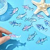 12Pcs Transparent Luminous Acrylic Pendants TACR-YW0003-43-5