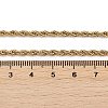 PVD Vacuum Plating 304 Stainless Steel Rope Chain Necklaces NJEW-M124-09G-2