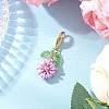 Flower Polymer Clay & Glass Pendants Decorations HJEW-MZ00327-06-2