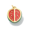 Brass Enamel Charms KK-M305-16G-1
