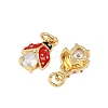 Brass Micro Pave Cubic Zirconia Pendants LS-KK-C095-08B-G-2