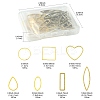 70Pcs 7 Styles Brass Geometric Linking Rings KK-FS0001-99-4