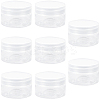 8Pcs Transparent Plastic Empty Portable Facial Cream Jar CON-CP0001-015C-1