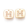 Brass Micro Clear Cubic Zirconia Charms KK-R116-036-NF-1