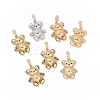 Brass Cubic Zirconia Pendants ZIRC-K089-16G-2