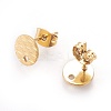 Ion Plating(IP) 304 Stainless Steel Ear Stud Findings STAS-O119-16B-G-1