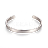 304 Stainless Steel Cuff Bangles STAS-I110-10-6mm-2