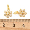 Rack Plating Brass Micro Pave Clear Cubic Zirconia Pendants KK-B093-04C-G-3