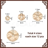 48pcs 4 styles Brass Spacer Beads KK-PH0005-79-2