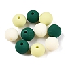 Rubberized Style Imitated Silicone Acrylic Beads MACR-T048-01C-09-1