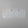 Christmas DIY Snowflake Silicone Pendant Molds X-DIY-P006-31-2