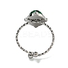 Oval 304 Stainless Steel Open Cuff Rings STAS-Z060-09P-4