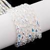 Electroplate Glass Beads Strands EGLA-D031-01-02-3