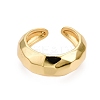 Brass Open Cuff Rings for Women X-RJEW-D016-08G-1