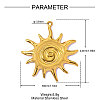 304 Stainless Steel Pendants STAS-OY015-93G-2