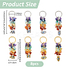8Pcs Chakra Natural Gemstone Chip Bead Keychain KEYC-FH00054-2