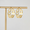 Simple 201 Stainless Steel Cuban Link Hoop Earrings LS-WG5268-3