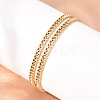 Hollow 304 Stainless Steel Open Cuff Bangles for Women BJEW-F547-02G-2