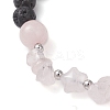 Natural Mixed Gemstone & Lava Rock Beads Braided Bead Bracelets for Women BJEW-JB12924-5