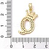 Rack Plating Brass Micro Pave Cubic Zirconia Pendants KK-D535-01Q-RS-3
