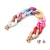 Opaque Acrylic Curb Chain for DIY Keychains HJEW-JM00400-03-1