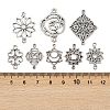40Pcs 8 Styles Tibetan Style Alloy Links/Connectors TIBE-FP0001-18-4