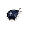 Natural Dyed Lapis Lazuli Faceted Pendants G-U019-05P-07-2